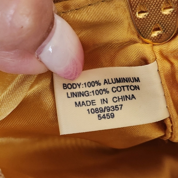 Vintage Debenhams Gold Metallic Metal Mesh Pouch Clutch Handbag Purse Party 90s - Picture 6 of 10